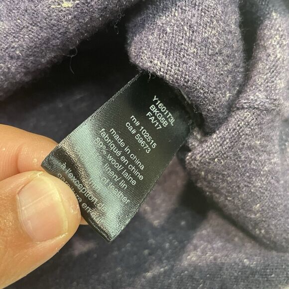 John Varvatos USA Luxe V-Neck Purple Wool Linen Sweater Mens Size XXL Leather - Picture 6 of 9